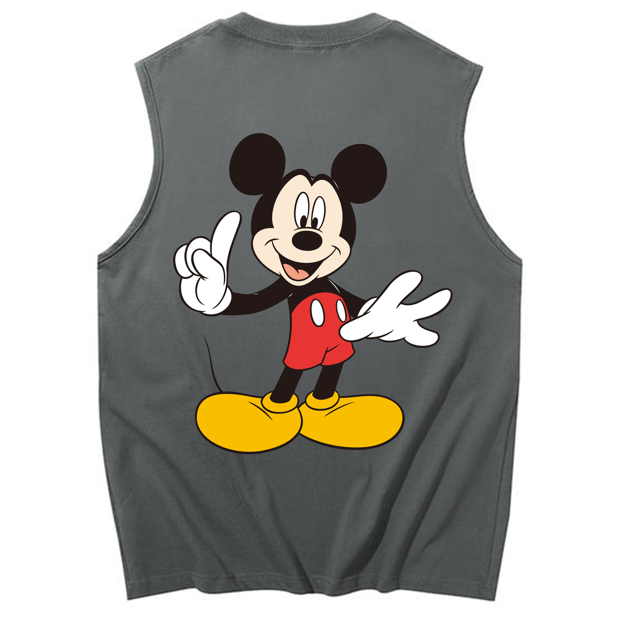 （画像用） ミッキーマウス Mickey Mouse コットン100％タンクトップ（背面プリント）